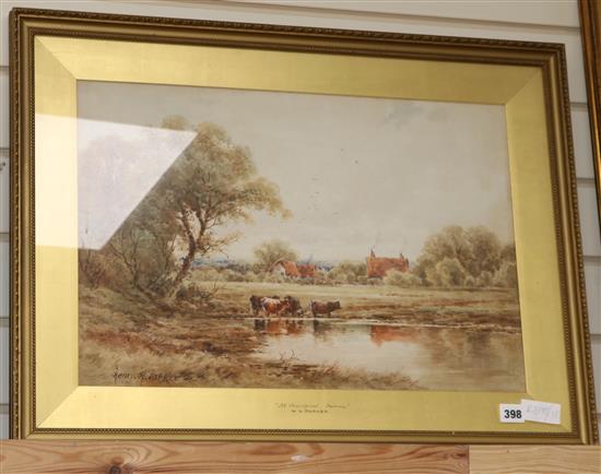 Henry Parker, watercolour, At Guildford, Surrey, signed, 37 x 54cm